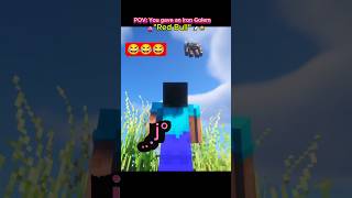 Can an Iron Golem Fly? 🚀  #gaming #shorts #minecraft #pastplayzone #tranding #minecraftstorymode