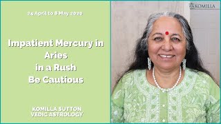Impatient Mercury in Aries in a Rush - Be Cautious: Komilla Sutton