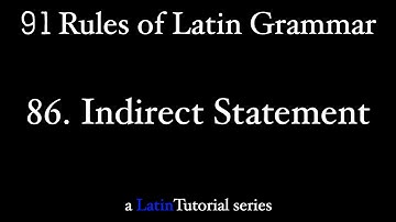 Rule 86: Indirect Statement