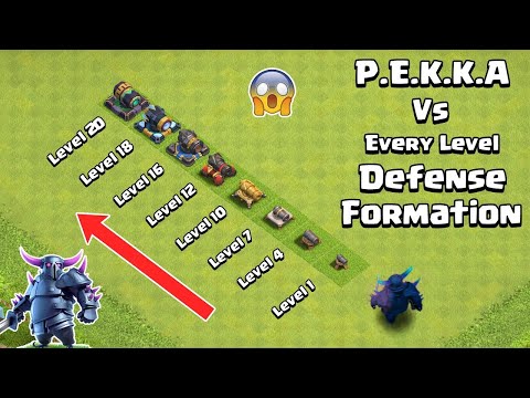 P.E.K.K.A vs Every Level Cannon | Clash of Clans