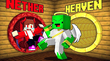 JJ and Mikey CHOOSE the Right GOD & DEVIL SLIDE in Minecraft Challenge - Maizen