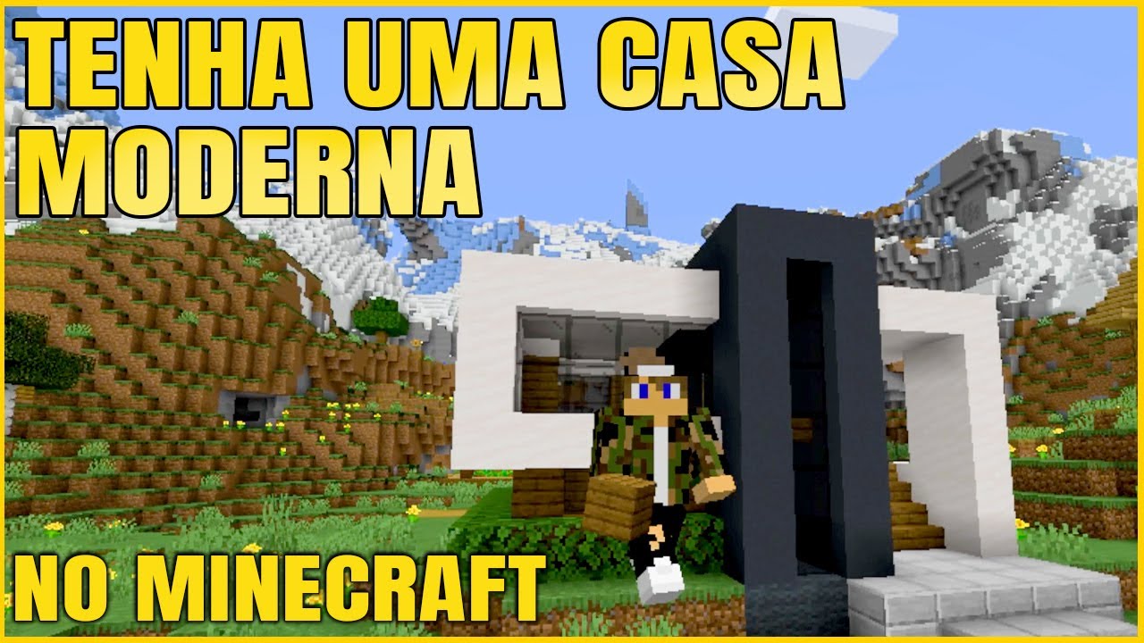 IDEIA DE CASAS NO MINECRAFT  TUTORIAL CASA MODERNA 