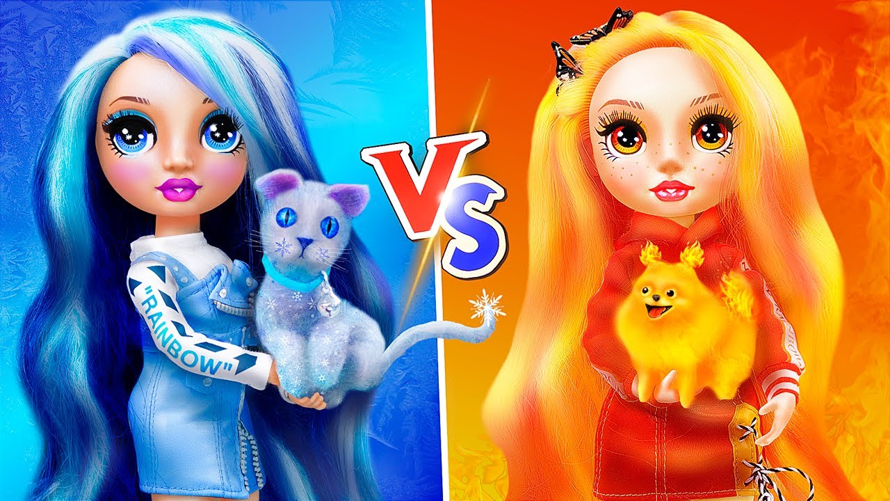 Desafio Calor vs Frio / 12 DIY Barbie Grávida Truques e Artesanatos 