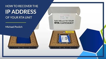 How to recover the IP Address of your Real Time Automation Unit