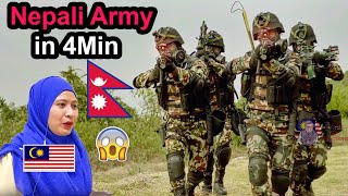 नेपाली सेना | Nepali Army in 4Min | Malaysian Girl Reactions