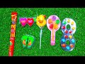 Satisfying video Asmr lollipops candy unboxing video Asmr opening video and chocolate gummy candys🍬