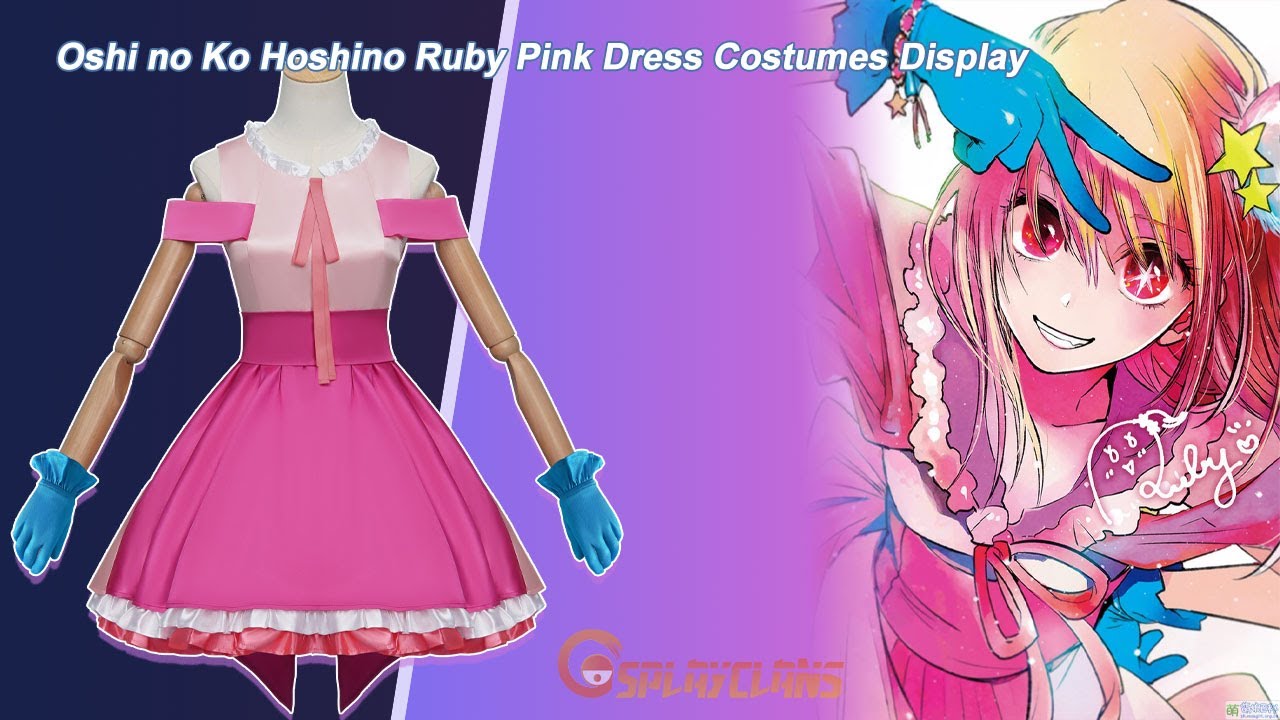 Anime Oshi No Ko Hoshino Ruby Pink Dress Cosplay Costumes Display Youtube