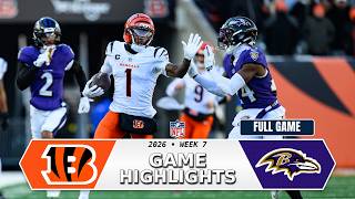 Cincinnati Bengals vs Baltimore Ravens Full Game Highlights | 2026 NFL Week 7