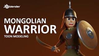 Blender - Toon model Mongolian warrior