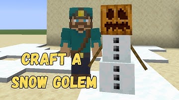 How to Craft a SNOW GOLEM in Minecraft