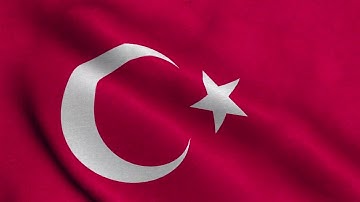 Turkey Waving Flag Animation Loop | Stock Footage | Free Background