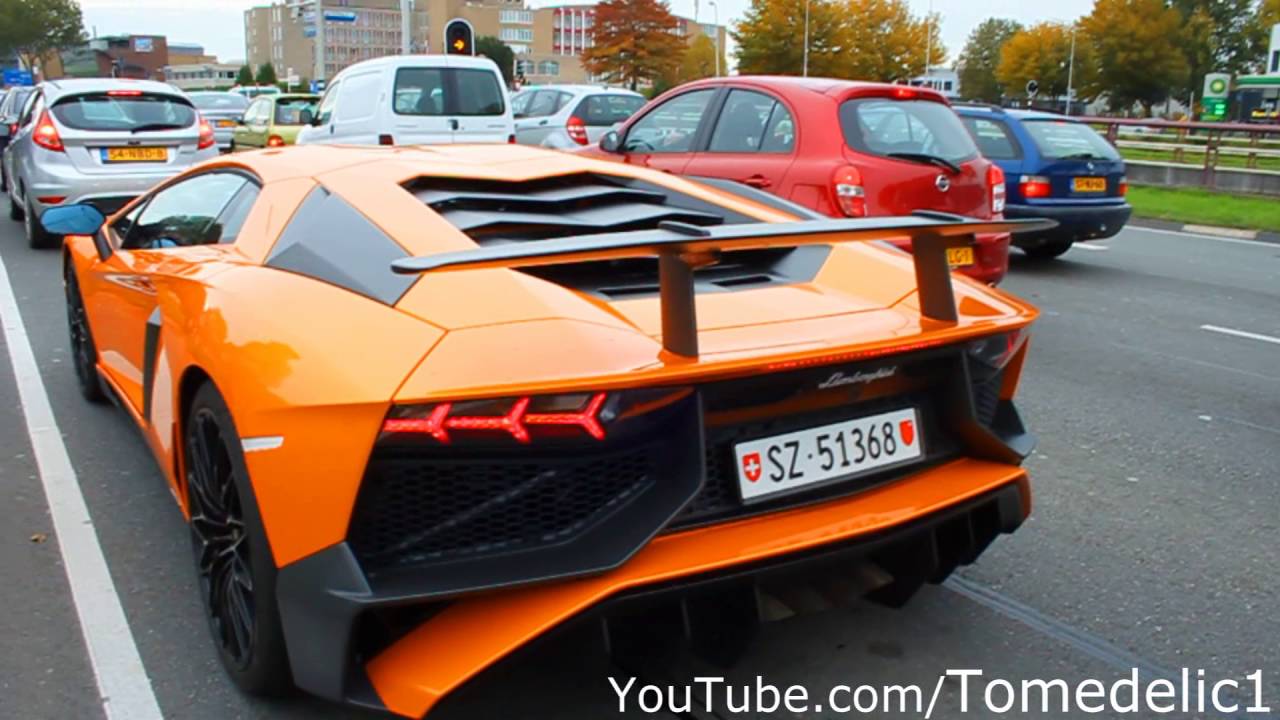 Lamborghini Aventador Sv Revving Hard In Front Of The Police Youtube