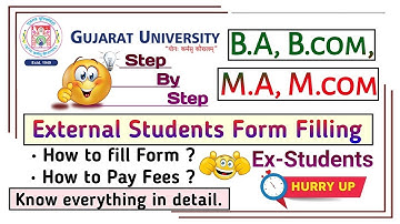 Gujarat University External Admission 2021-22 BA/B.com/MA/M.com Started | How to Fill form/Pay Fees