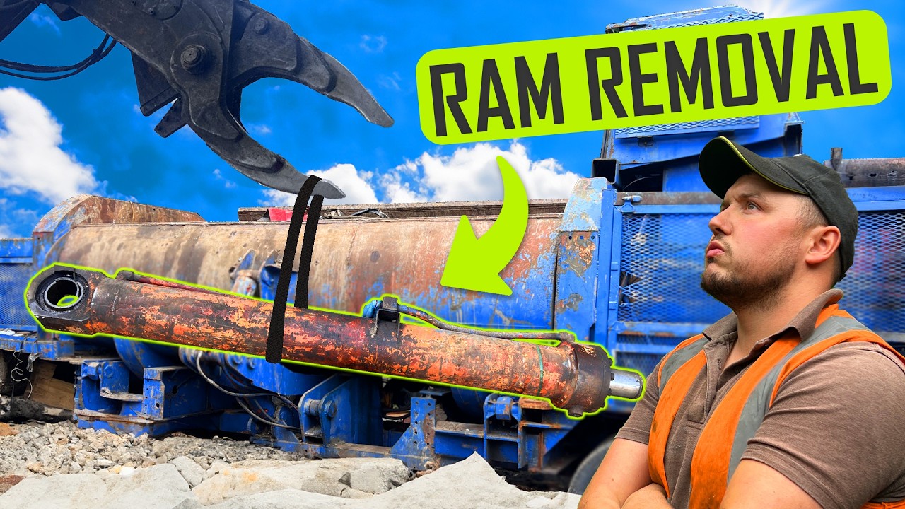 Removing Car Baler Ram Ready for WELDERFABBER to Repair!