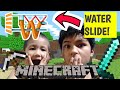 MINECRAFT GAMEPLAY PLAYING TOGETHER WITH ZHARRED ON &quot;WATER PARK SLIDE&quot;&quot; 💦💦💦💦