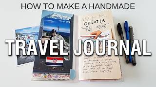 How to make a handmade TRAVEL JOURNAL - Simple and easy tutorial