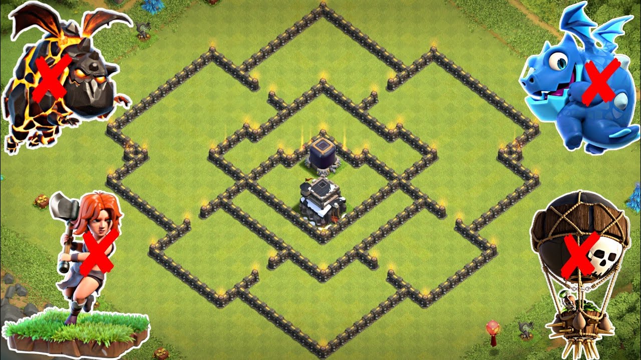 New Best Th9 Hybrid Base Layout Link Top Th 9 Anti 2 Star War. 