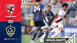 Loudoun United FC vs. LA Galaxy II - Game Highlights | 08-06-2022