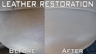Leather seat restoration step by step/How to use clyde's leather recoloring balm/Cleaning car seats