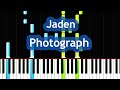 Jaden  photograph piano tutorial