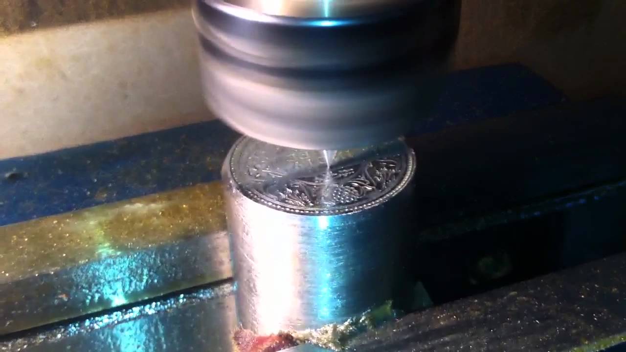 CNC Machine For Coin Die Engraving In Hardened D2 Material YouTube