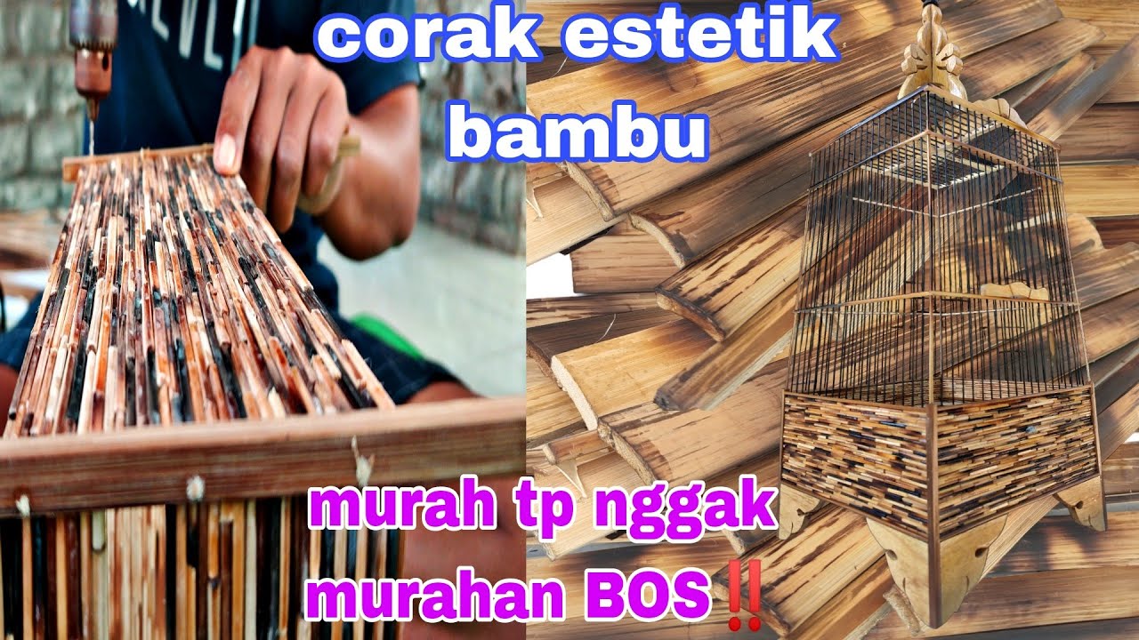 LIMBAH BAMBU JANGAN DI BUANG‼️cara membuat sangkar mewah dr limbah bambu