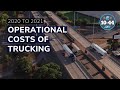 Changes in the operational costs of trucking from 2020 to 2021