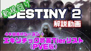 【Destiny2】エキゾチック武器Tierリスト（PVE版）【S15対応版】