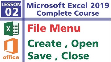 How to Create new, Save, Close and Open a Workbook | MS Excel Complete Course - Class 2 | Urdu-Hindi