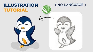 Penguin Pencil Draw to Illustration Art in / CorelDraw X7 /AP DESIGN