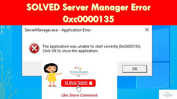 SOLVED Server Manager Error 0xc0000135 Application Error | Not working server | Techno-RD