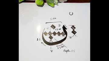 How to write Noon (ن), in Arabic Calligraphy, Script THULUTH.