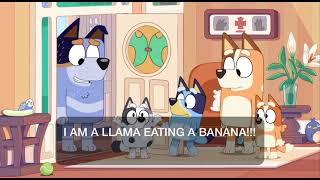 i am a llama, eating a banana! Resimi