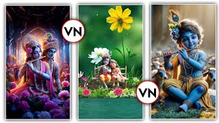 Janmashtami video editing vn app se / Radhe Krishna status video editing vn app se How to video edit screenshot 4