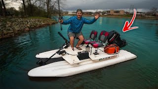 My FIRST TIME Fishing Off The CRAIGCAT!! (mini catamaran boat)