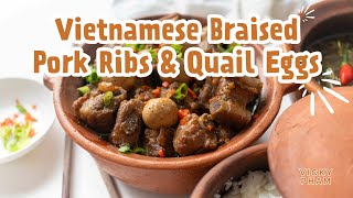 Vietnamese Braised Pork Spare Ribs & Quail Eggs (Sườn Rim Trứng Cút)