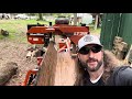 Black walnut &amp; sawmill operation demonstration