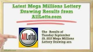 Mega Millions Lottery Drawing Results for September 29, 2015