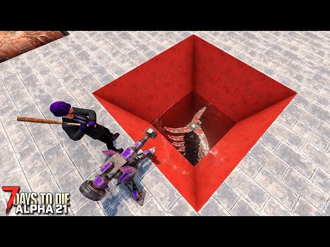 I made a 100 AFK SHREDDER MAX LOOT BASE in 7 Days to Die: Alpha 21
