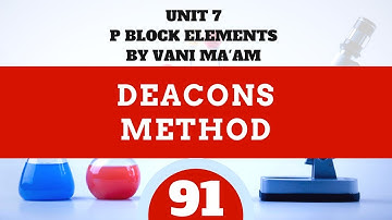 Deacons Method | Part 91|P block|chemistry|Unit 7I class 12 |tricks|vani ma