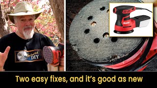 Harbor Freight Bauer Random Orbit Sander -  Easy Pad Replacement Upgrade & Dust Bin Fix