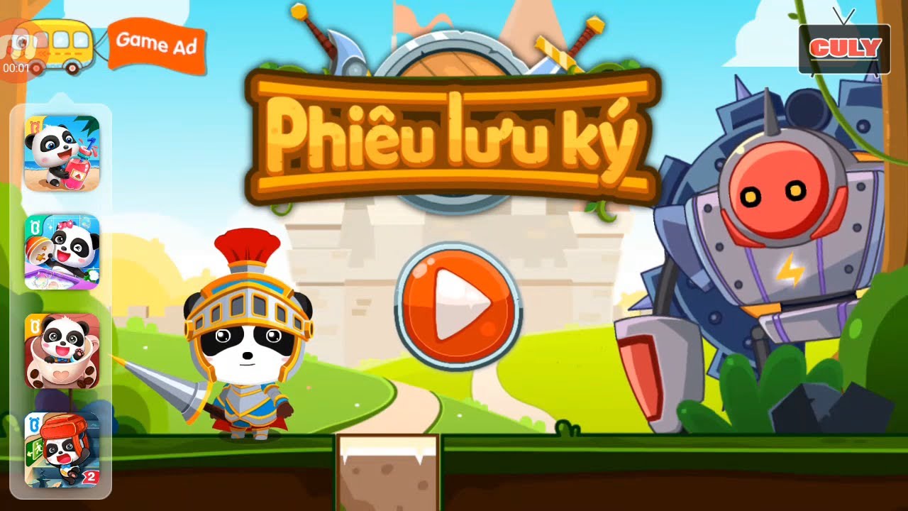 Trò chơi Gấu Panda Phiêu Lưu Ký - cu lỳ chơi game vui nhộn