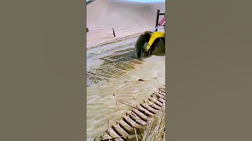 The process of planting trees in the desert - good machinery can improve the efficiency of doing thi