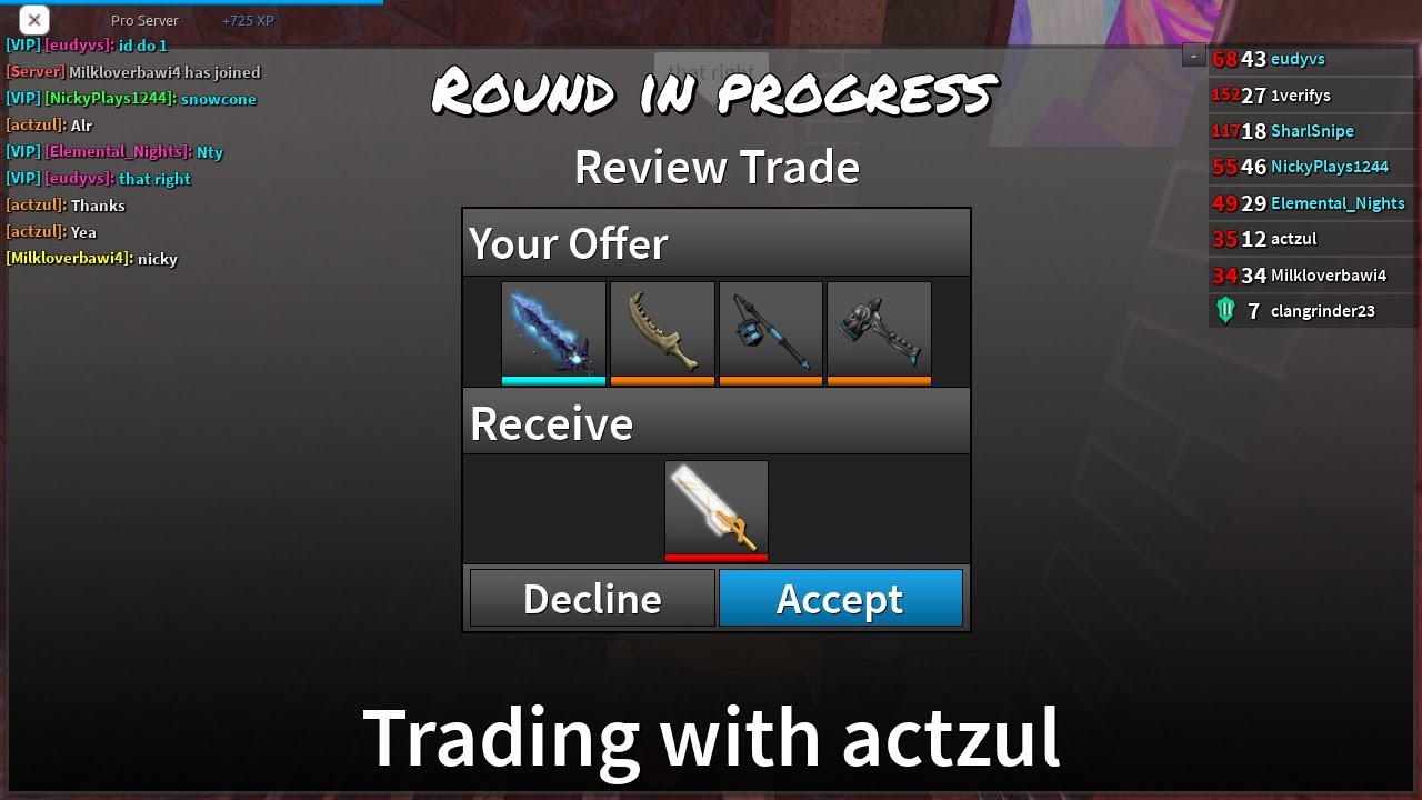 Roblox Assassin Trading Making Good Trades In Assassin YouTube 