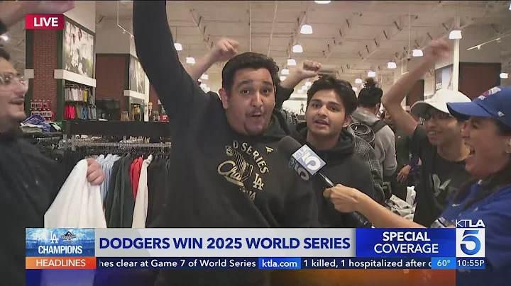 Dodgers fans get their hands on World Series championship merch