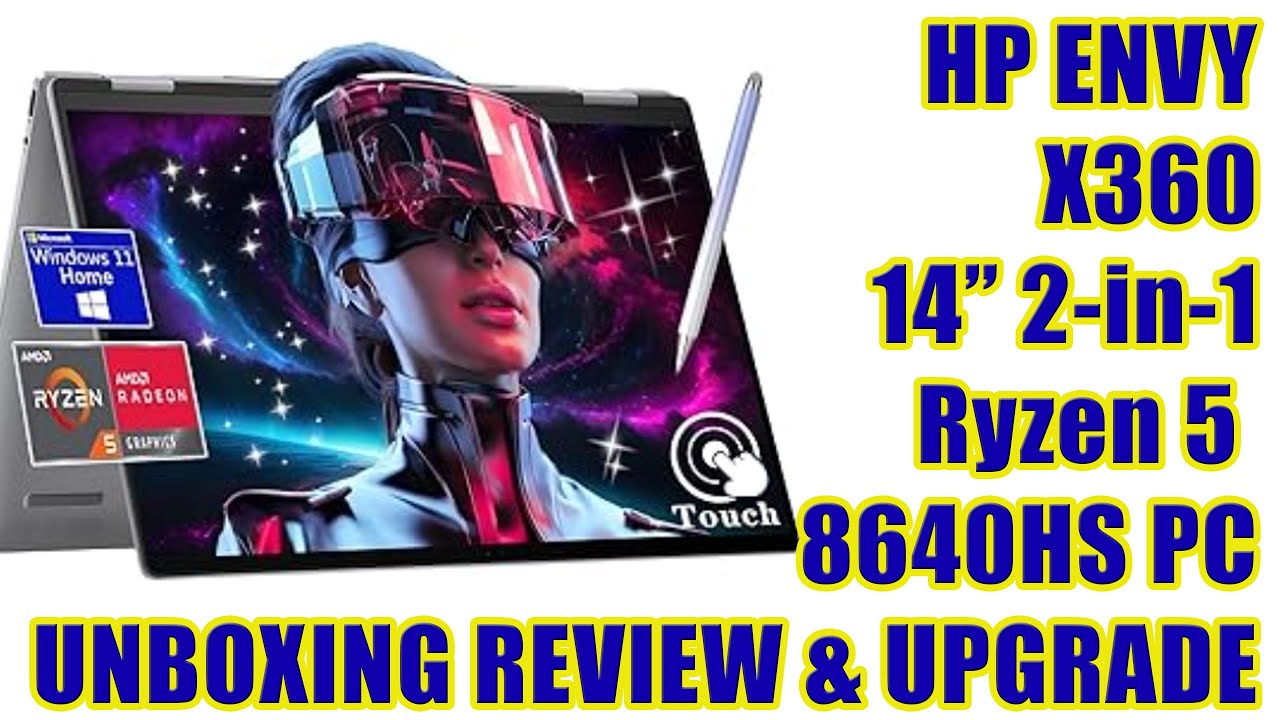 HP Envy 2in1 14in Touch Screen Laptop AMD Ryzen 5 8640HS UNBOXING 