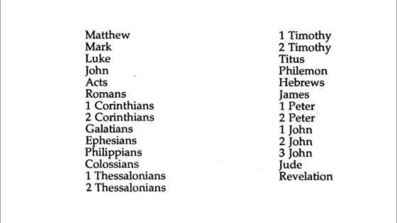 How to pronounce Books in the Bible YouTube