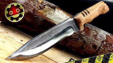 Making a KNIFE from an Old File NO FORGE NEEDED