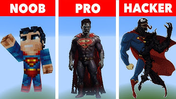 NOOB VS PRO VS HACKER Minecraft Pixel art 💥 Superman