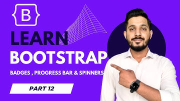 12 - Badges , Progress Bar & Spinners in Bootstrap Tutorial in Urdu / Hindi | Yazdan Haider